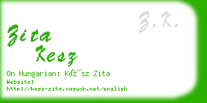 zita kesz business card